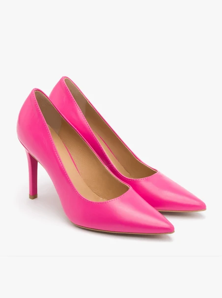 Rosa hochhackige Pumps