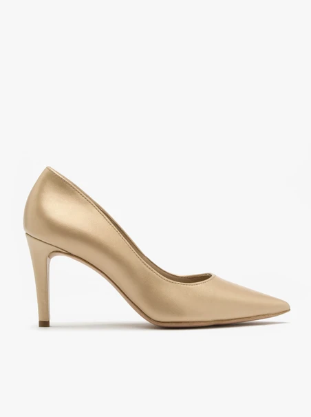 Goldfarbene Stiletto-Pumps
