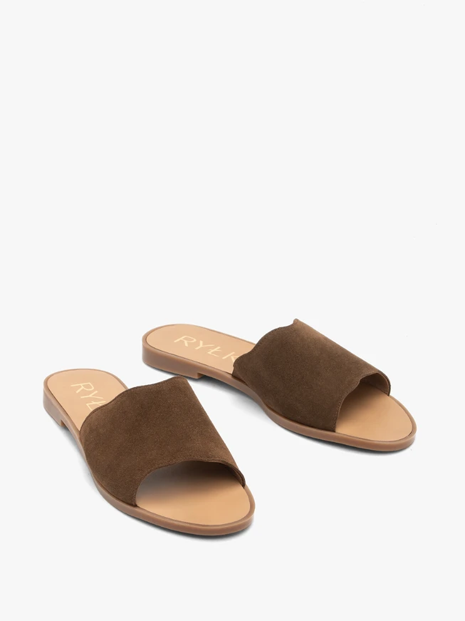 Flache Damen-Flip-Flops aus Schokolade