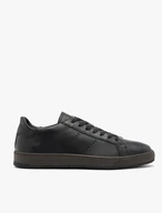 Schwarze Sporthalbschuhe aus Leder