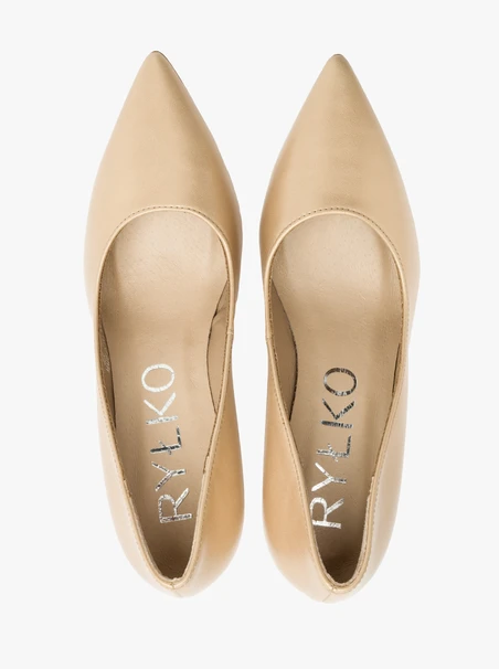 Goldfarbene Stiletto-Pumps