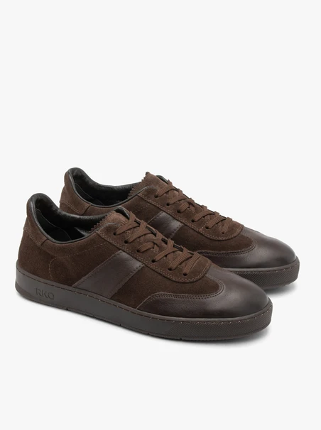 Dunkelbraune Herren Sporthalbschuhe