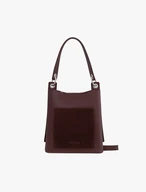 Posttasche aus kastanienbraunem Leder mittlerer Größe