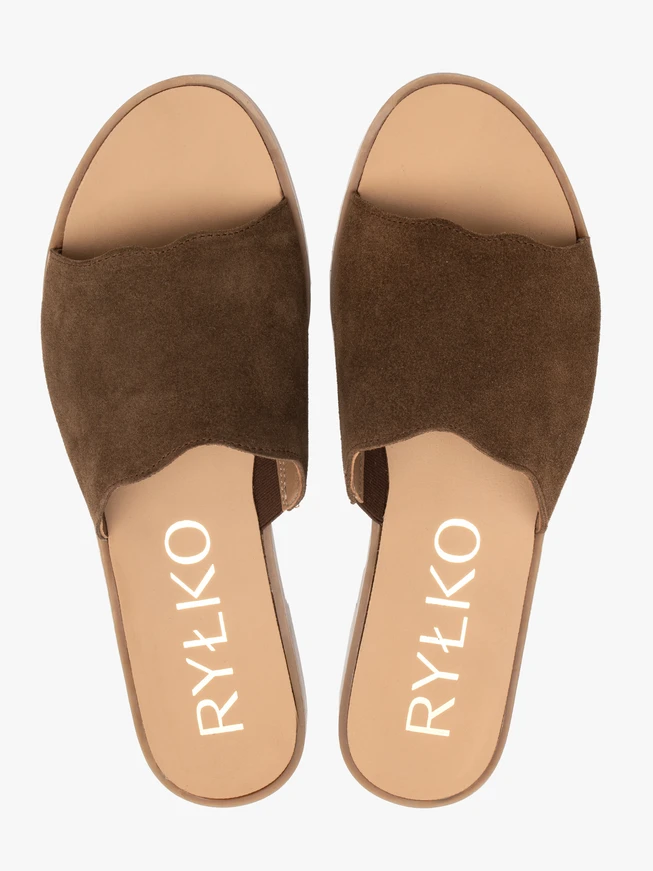 Flache Damen-Flip-Flops aus Schokolade