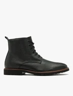 Schwarze Herren-Turnschuhe mit einem dekorativen Saum an der Unterseite