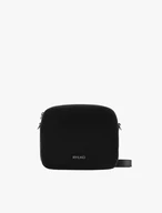 Schwarze kleine Tasche aus Bonded Leather