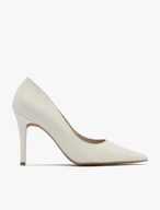 Cremefarbene hochhackige Pumps