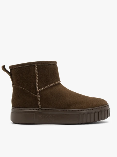 Dunkelgrüne kurze Schneestiefel