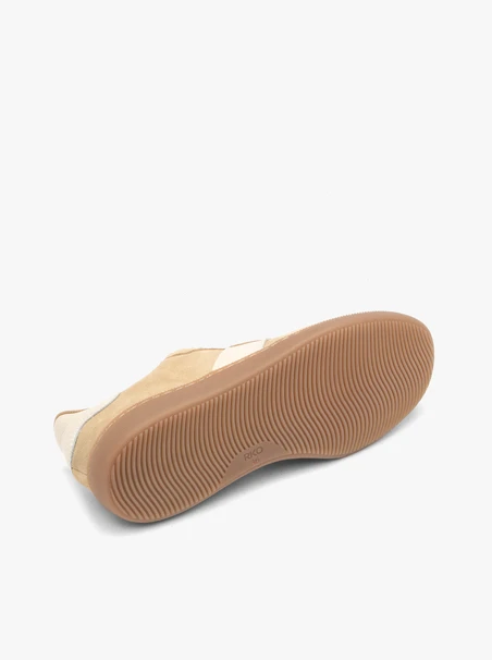 Damen beige sportliche Halbschuhe