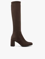 Dunkelbraune Stiefel mit schmalem, flexiblem Schaft