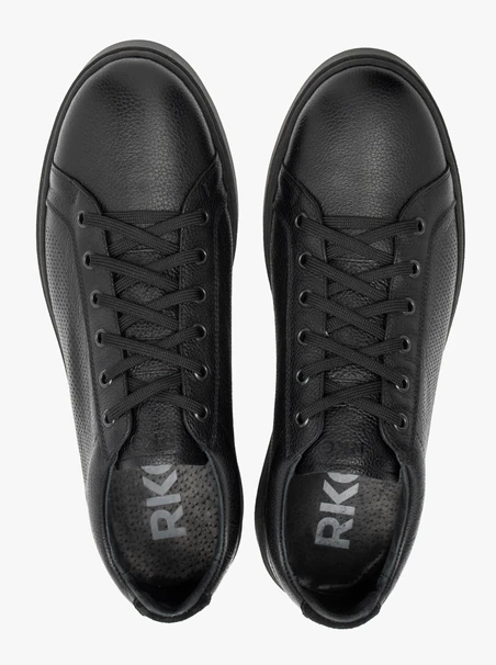 Schwarze sportliche Halbschuhe für Männer