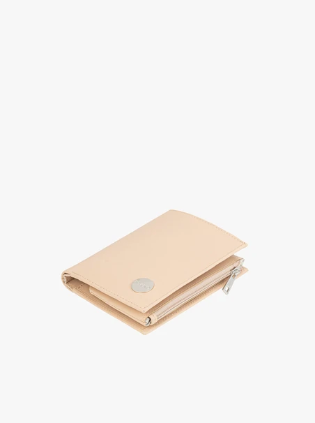 Beige Leder Brieftasche