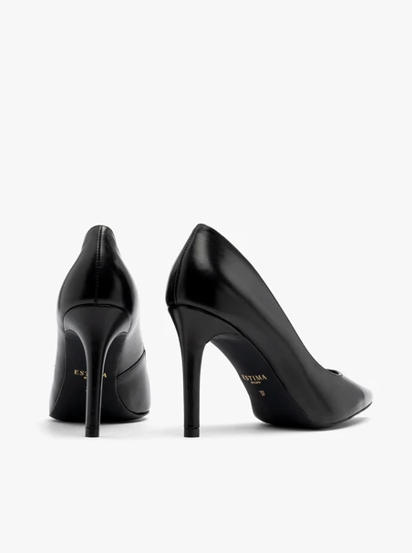 Schwarze hohe Stiletto-Pumps