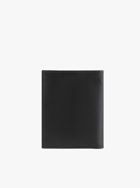 Schwarzes Portemonnaie aus Vollnarbenleder