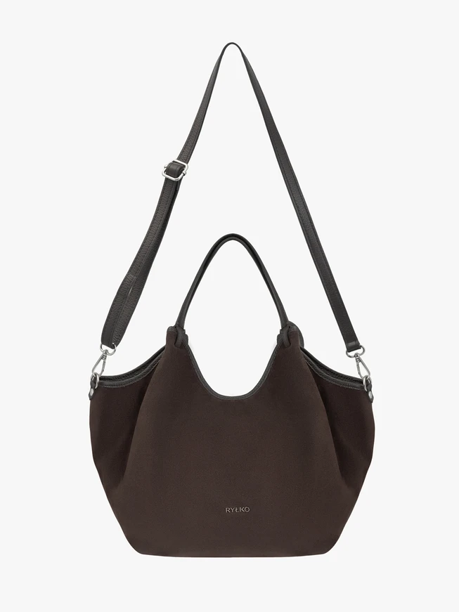 Braune geräumige Shopper-Tasche