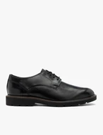 Schwarze Halbschuhe aus Leder zum Schnüren