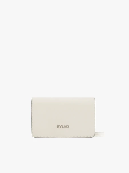 Weiße kleine Handtasche mit Kette