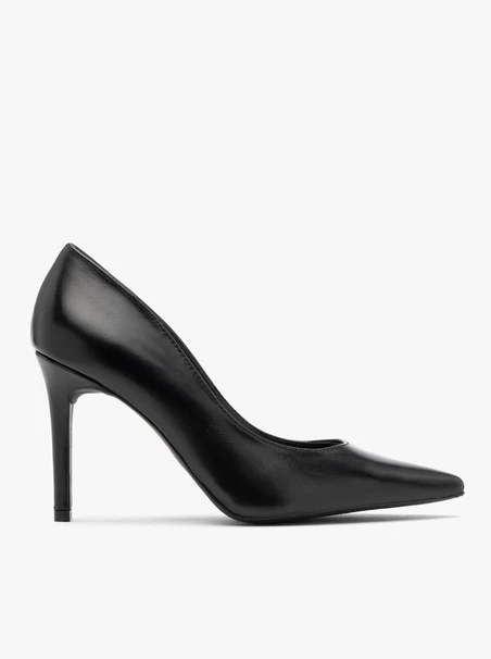 Schwarze hohe Stiletto-Pumps