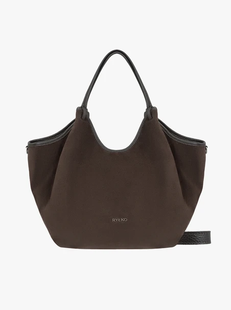 Braune geräumige Shopper-Tasche