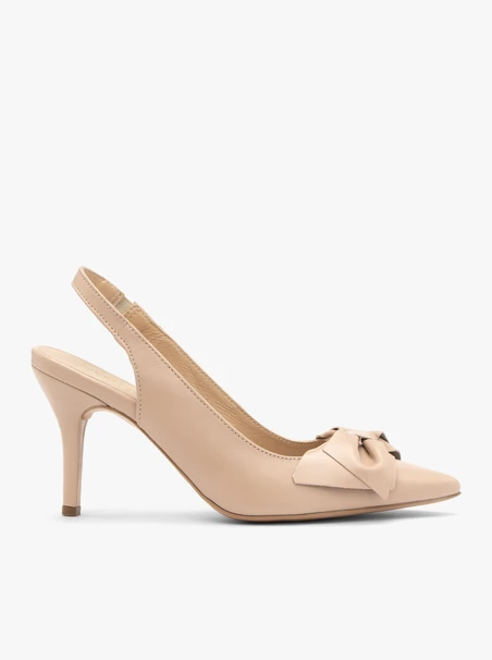 Slingback-Pumps mit Schleife