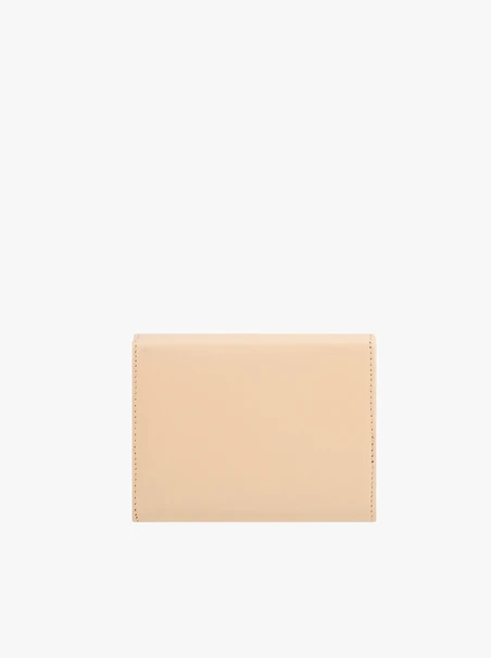 Beige Leder Brieftasche