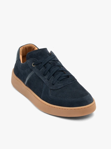 Navy-graue Schnürhalbschuhe