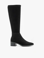Schwarze Gummistiefel mit breitem Schaft