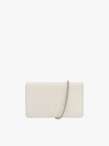 Weiße kleine Handtasche mit Kette