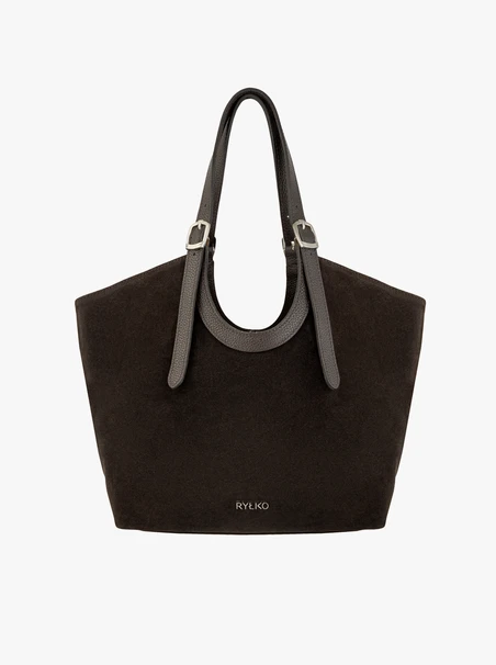 Braune große Shopper-Tasche