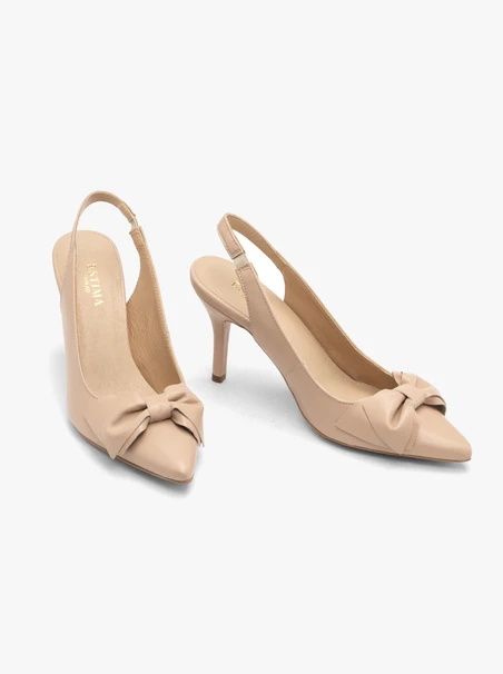 Slingback-Pumps mit Schleife