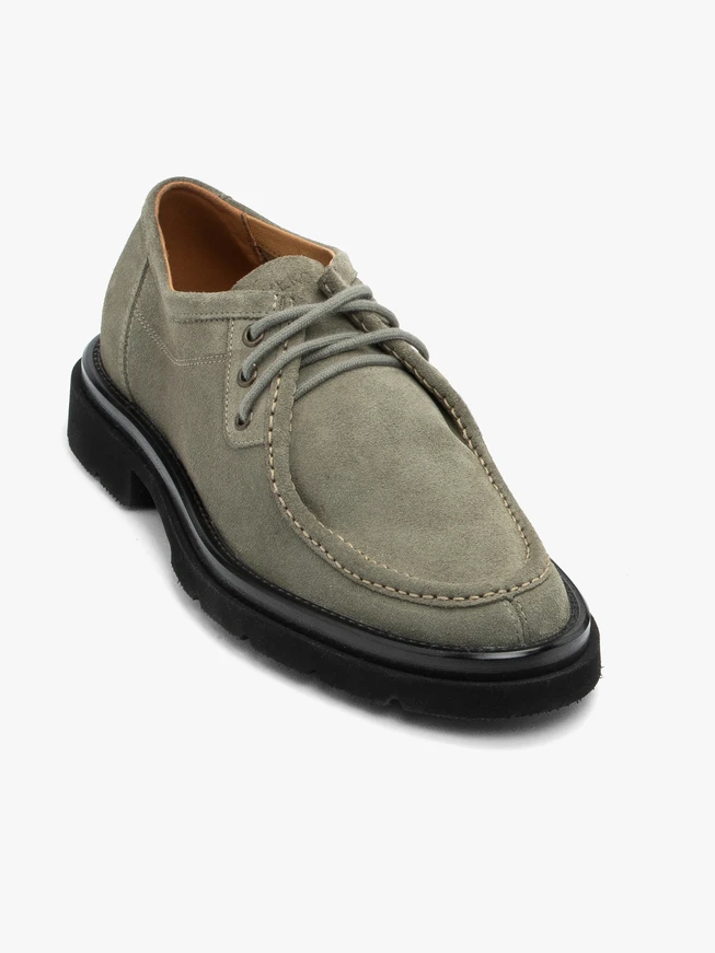 Olive Schnürhalbschuhe