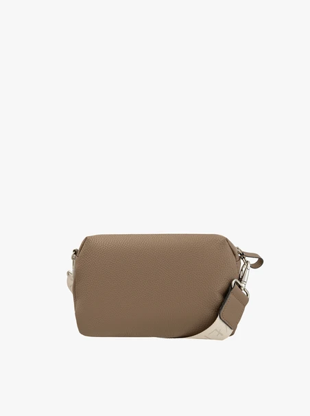 Braune kleine Handtasche mit breitem Riemen