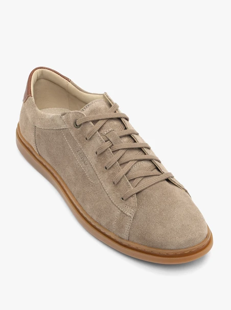 Graubraune Schnürhalbschuhe