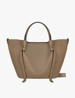 Dunkelbeige große Handtasche