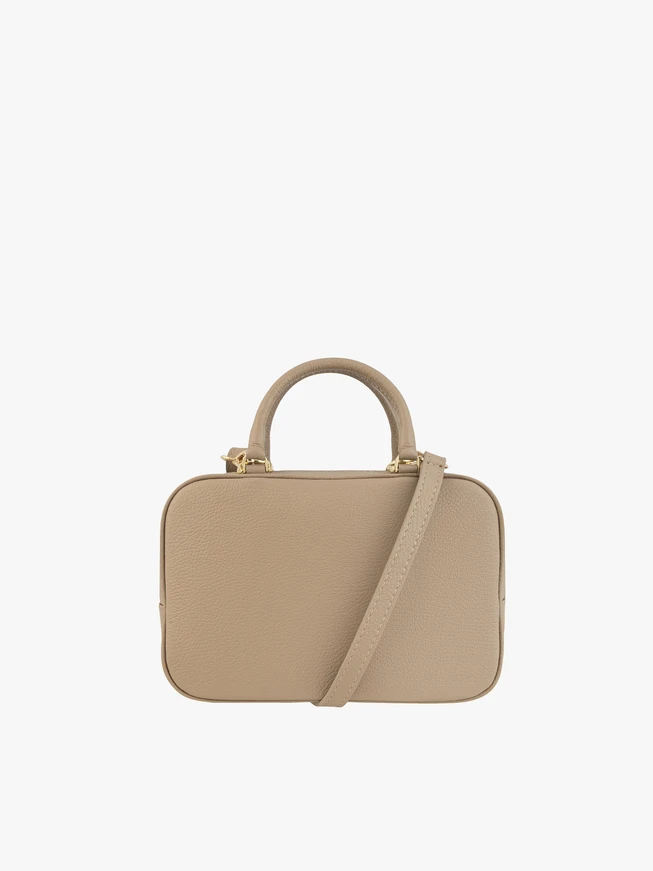 Beigefarbene Bowlingtasche