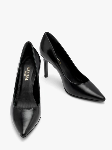 Schwarze hohe Stiletto-Pumps