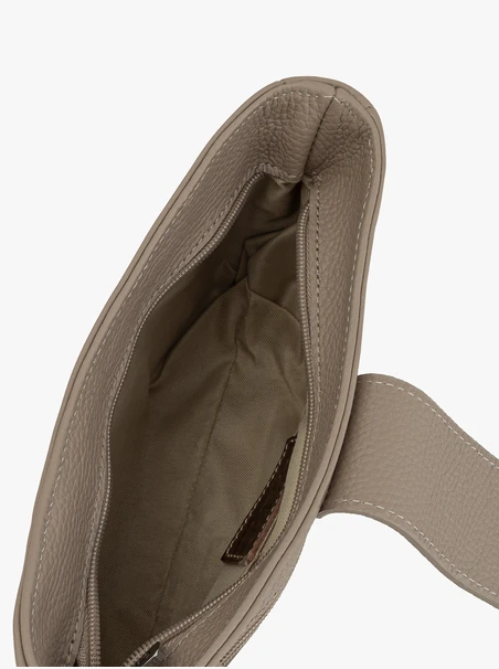 Dunkelbeige Satteltasche