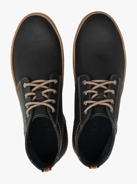 Schwarze Nubuklederstiefel