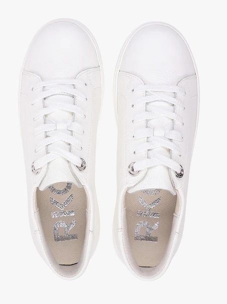 Damen Halbschuhe aus weißem Leder