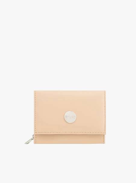 Beige Leder Brieftasche