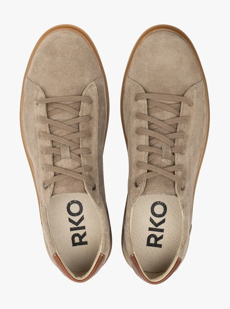 Graubraune Schnürhalbschuhe