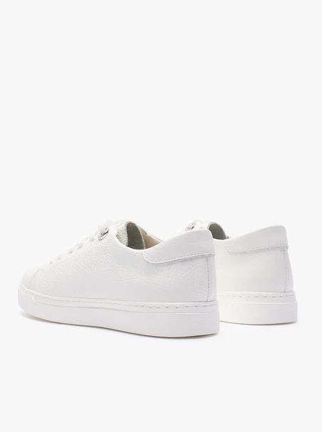 Damen Halbschuhe aus weißem Leder