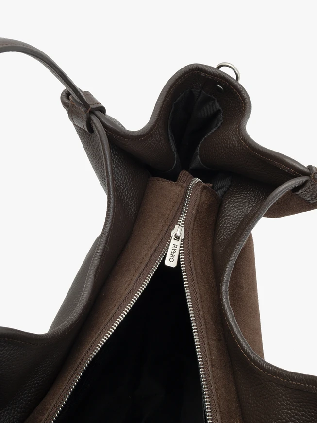 Braune geräumige Shopper-Tasche