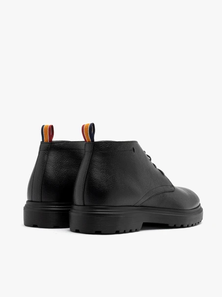 Schwarze Kurzstiefel für Männer mit leichter Sohle