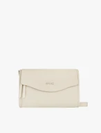 Cremefarbene Lederhandtasche