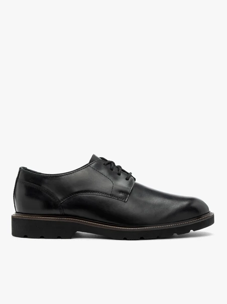 Schwarze Halbschuhe aus Leder zum Schnüren