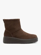 Braune knöchelhohe Schneestiefel mit dickerer Sohle