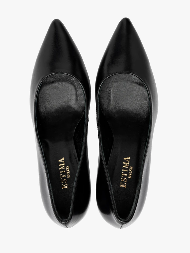 Schwarze hohe Stiletto-Pumps