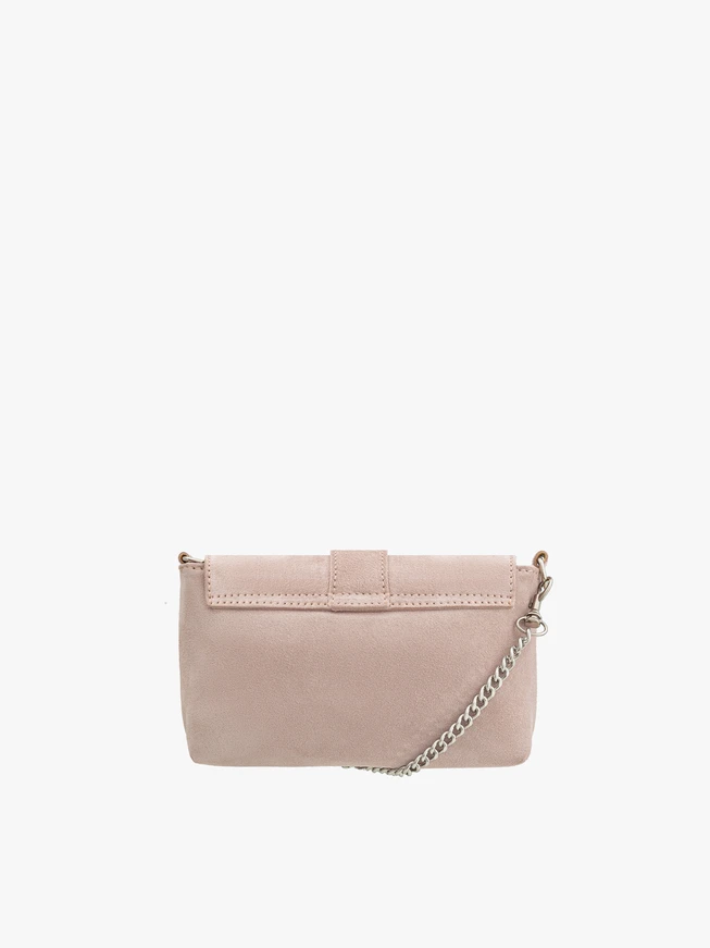 Hellrosa Handtasche mit großer Schnalle
