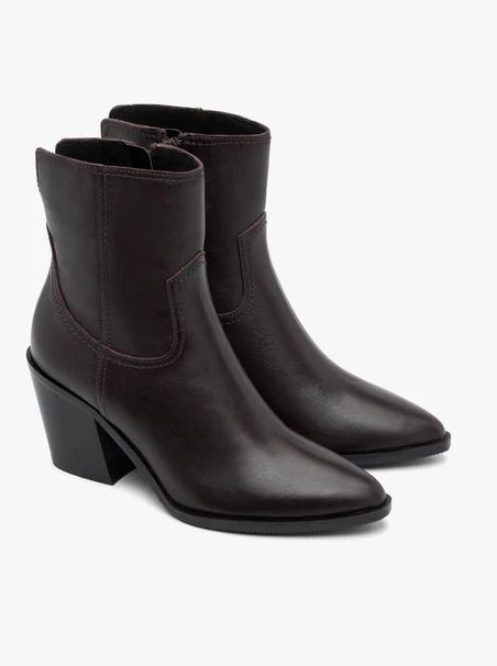 Kastanienbraune Stiletto-Stiefel